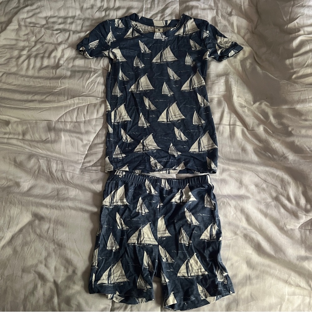 7y Mid-Century Sailing Short Sleeve PJ Set